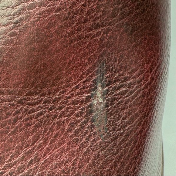 Frye & Co Women’s Vegan Leather Ankle Booties Buckle Block Heel Redwood 9.5 - Picture 15 of 16